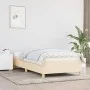 Cream fabric bed frame 100x200 cm by vidaXL, Beds and slatted bases - Ref: Foro24-347146, Price: 91,33 €, Discount: %
