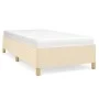 Cream fabric bed frame 100x200 cm by vidaXL, Beds and slatted bases - Ref: Foro24-347146, Price: 91,33 €, Discount: %