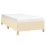 Cream fabric bed frame 100x200 cm by vidaXL, Beds and slatted bases - Ref: Foro24-347146, Price: 91,33 €, Discount: %