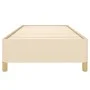 Cream fabric bed frame 100x200 cm by vidaXL, Beds and slatted bases - Ref: Foro24-347146, Price: 91,33 €, Discount: %