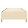 Estructura de cama de tela color crema 100x200 cm