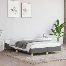 Dark gray fabric bed frame 120x200 cm by vidaXL, Beds and slatted bases - Ref: Foro24-346803, Price: 101,31 €, Discount: %