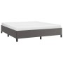 Estructura de cama de cuero sintético gris 200x200 cm de vidaXL, Camas y somieres - Ref: Foro24-347267, Precio: 146,71 €, Des...