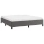 Gray synthetic leather bed frame 200x200 cm by vidaXL, Beds and slatted bases - Ref: Foro24-347267, Price: 150,15 €, Discount: %