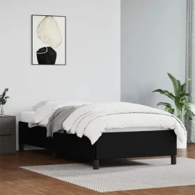 Black synthetic leather bed frame 90x190 cm by vidaXL, Beds and slatted bases - Ref: Foro24-347221, Price: 98,95 €, Discount: %