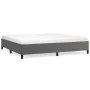 Gray synthetic leather bed frame 200x200 cm by vidaXL, Beds and slatted bases - Ref: Foro24-347273, Price: 156,56 €, Discount: %