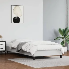 White synthetic leather bed frame 80x200 cm by vidaXL, Beds and slatted bases - Ref: Foro24-346869, Price: 75,72 €, Discount: %