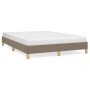 Taupe gray fabric bed frame 140x200 cm by vidaXL, Beds and slatted bases - Ref: Foro24-346822, Price: 102,72 €, Discount: %