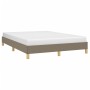 Taupe gray fabric bed frame 140x200 cm by vidaXL, Beds and slatted bases - Ref: Foro24-346822, Price: 102,72 €, Discount: %