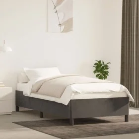 Dark gray velvet bed frame 90x190 cm by vidaXL, Beds and slatted bases - Ref: Foro24-347295, Price: 90,88 €, Discount: %