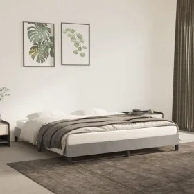 Light gray velvet bed frame 160x200 cm by vidaXL, Beds and slatted bases - Ref: Foro24-346982, Price: 147,02 €, Discount: %