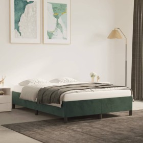 Green velvet bed frame 140x200 cm by vidaXL, Beds and slatted bases - Ref: Foro24-347327, Price: 115,08 €, Discount: %