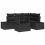 Conjunto de sofá de jardín 5 pcs Negro 100 x 55 x 73 cm
