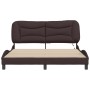 Estructura de cama con LED sin colchón marrón oscuro 160x200 cm