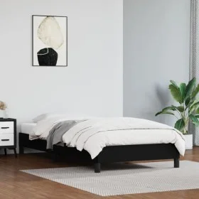 Black synthetic leather bed frame 80x200 cm by vidaXL, Beds and slatted bases - Ref: Foro24-346868, Price: 72,32 €, Discount: %