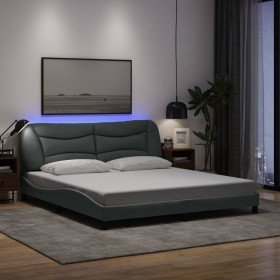 Estructura de cama con LED sin colchón gris claro 180x200 cm Estructura de cama con LED sin colchón gris claro 180x200 cm