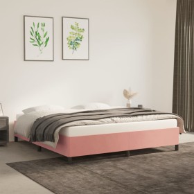 Bettgestell aus rosafarbenem Samt, 180 x 200 cm von vidaXL, Betten und Lattenroste - Ref: Foro24-347341, Preis: 114,89 €, Rab...