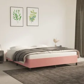 Pink velvet bed frame 180x200 cm by vidaXL, Beds and slatted bases - Ref: Foro24-347341, Price: 113,51 €, Discount: %