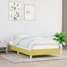 Green fabric bed frame 100x200 cm by vidaXL, Beds and slatted bases - Ref: Foro24-346801, Price: 61,82 €, Discount: %