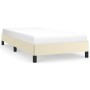 Cream synthetic leather bed frame 90x200 cm by vidaXL, Beds and slatted bases - Ref: Foro24-346882, Price: 77,21 €, Discount: %