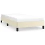 Cream synthetic leather bed frame 90x200 cm by vidaXL, Beds and slatted bases - Ref: Foro24-346882, Price: 77,22 €, Discount: %
