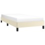 Cream synthetic leather bed frame 90x200 cm by vidaXL, Beds and slatted bases - Ref: Foro24-346882, Price: 77,21 €, Discount: %