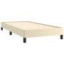 Cream synthetic leather bed frame 90x200 cm by vidaXL, Beds and slatted bases - Ref: Foro24-346882, Price: 77,21 €, Discount: %