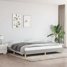 Light gray fabric bed frame 200x200 cm by vidaXL, Beds and slatted bases - Ref: Foro24-346842, Price: 103,89 €, Discount: %