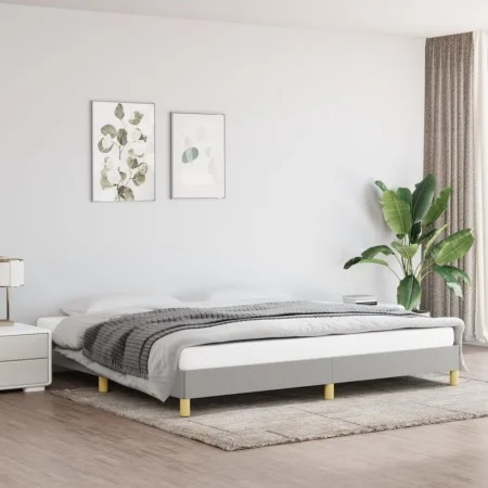 Light gray fabric bed frame 200x200 cm by vidaXL, Beds and slatted bases - Ref: Foro24-346842, Price: 103,89 €, Discount: %