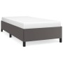 Estructura de cama cuero sintético gris 90x190 cm de vidaXL, Camas y somieres - Ref: Foro24-347225, Precio: 96,58 €, Descuent...