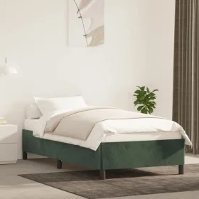 Green velvet bed frame 90x200 cm by vidaXL, Beds and slatted bases - Ref: Foro24-347303, Price: 89,09 €, Discount: %