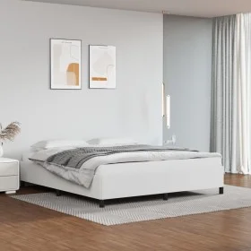 White synthetic leather bed frame 180x200 cm by vidaXL, Beds and slatted bases - Ref: Foro24-347264, Price: 139,50 €, Discoun...