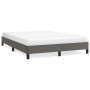 Gray synthetic leather bed frame 140x190 cm by vidaXL, Beds and slatted bases - Ref: Foro24-346902, Price: 107,42 €, Discount: %