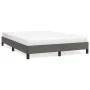 Gray synthetic leather bed frame 140x190 cm by vidaXL, Beds and slatted bases - Ref: Foro24-346902, Price: 103,93 €, Discount: %