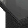 Conjunto de sofá de jardín con cojín 6 pcs Negro Poliratán