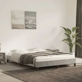 Estructura de cama de terciopelo gris claro 140x200 cm de vidaXL, Camas y somieres - Ref: Foro24-346976, Precio: 112,37 €, De...