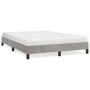Light gray velvet bed frame 140x200 cm by vidaXL, Beds and slatted bases - Ref: Foro24-346976, Price: 114,41 €, Discount: %