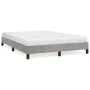 Light gray velvet bed frame 140x200 cm by vidaXL, Beds and slatted bases - Ref: Foro24-346976, Price: 112,52 €, Discount: %