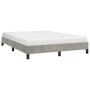 Light gray velvet bed frame 140x200 cm by vidaXL, Beds and slatted bases - Ref: Foro24-346976, Price: 114,41 €, Discount: %