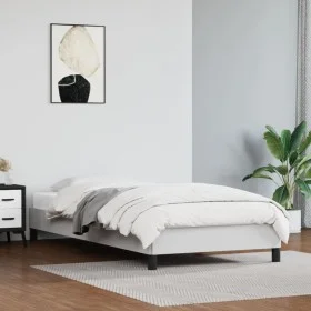 White synthetic leather bed frame 90x190 cm by vidaXL, Beds and slatted bases - Ref: Foro24-346875, Price: 93,04 €, Discount: %
