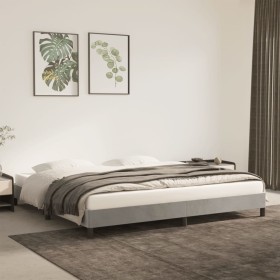 Hellgrauer Samtbettrahmen 180x200 cm von vidaXL, Betten und Lattenroste - Ref: Foro24-346994, Preis: 122,75 €, Rabatt: %