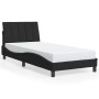 Estructura de cama con luces LED terciopelo negro 80x200 cm