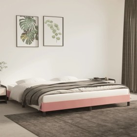 Bettgestell aus rosafarbenem Samt, 200 x 200 cm von vidaXL, Betten und Lattenroste - Ref: Foro24-346999, Preis: 108,63 €, Rab...