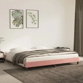 Bettgestell aus rosafarbenem Samt, 200 x 200 cm von vidaXL, Betten und Lattenroste - Ref: Foro24-346999, Preis: 103,77 €, Rab...