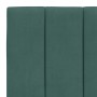 Estructura cama con luces LED terciopelo verde oscuro 80x200 cm