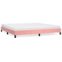 Estructura de cama de terciopelo rosa 200x200 cm de vidaXL, Camas y somieres - Ref: Foro24-346999, Precio: 108,23 €, Descuent...