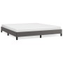Gray synthetic leather bed frame 200x200 cm by vidaXL, Beds and slatted bases - Ref: Foro24-346920, Price: 114,89 €, Discount: %