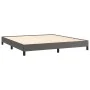 Gray synthetic leather bed frame 200x200 cm by vidaXL, Beds and slatted bases - Ref: Foro24-346920, Price: 110,62 €, Discount: %