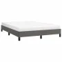 Estructura de cama de cuero sintético gris 140x200 cm de vidaXL, Camas y somieres - Ref: Foro24-346908, Precio: 99,07 €, Desc...