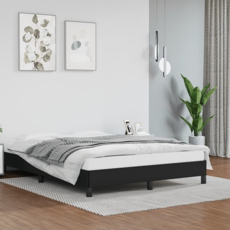 Bettgestell aus schwarzem Kunstleder, 140 x 200 cm von vidaXL, Betten und Lattenroste - Ref: Foro24-346904, Preis: 99,74 €, R...